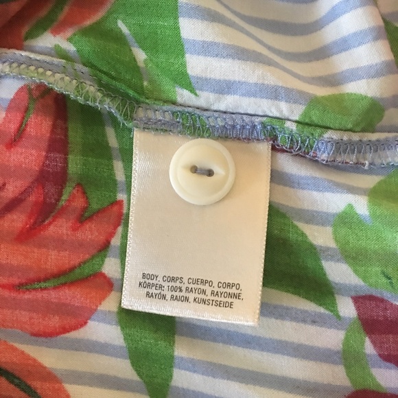 Anthro Maeve Raffine Blouse XS Tropical Print - Picture 8 of 8